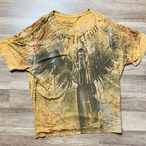Affliction Bamboo 2XL Angel Distressed Shirt